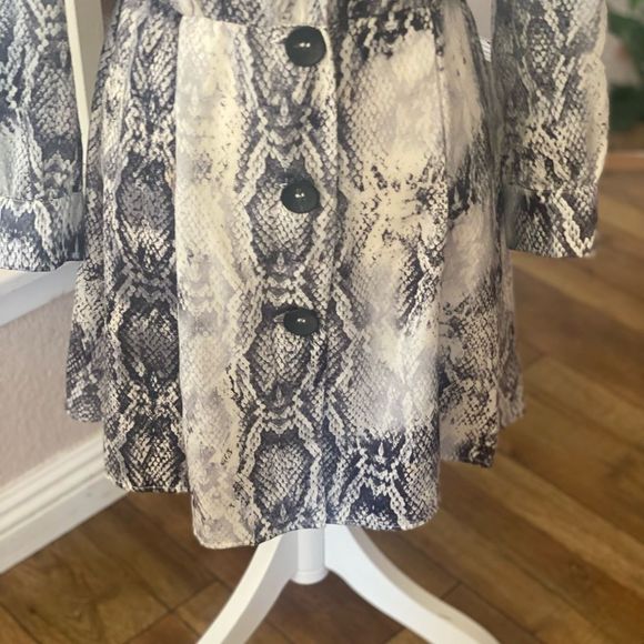 Zara Snake Skin Print Button Down Dress. - Picture 4 of 11